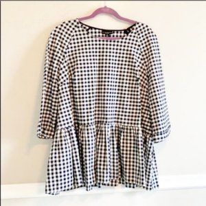 Gingham Peplum Blouse (Size 3X)